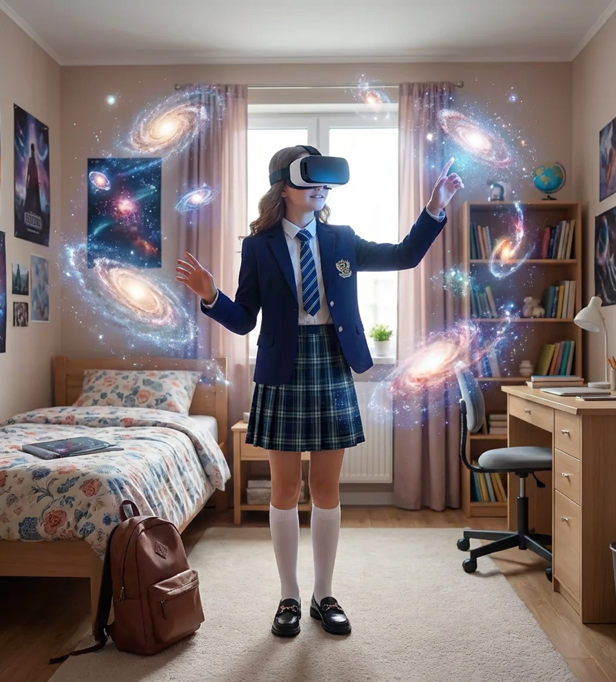 Ученица в VR-очках